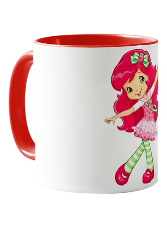 One Piece Printed Strawberry Shortcake Mug White & Red