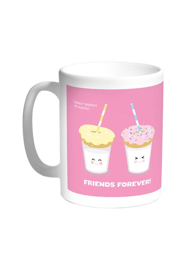 ديكالاك قدح قهوة - فريندز فور إيفر أبيض