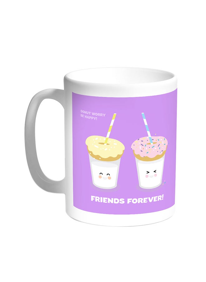 ديكالاك قدح قهوة - فريندز فور إيفر أبيض