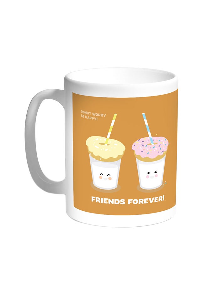Decalac Friends Forever Printed Coffee Mug White