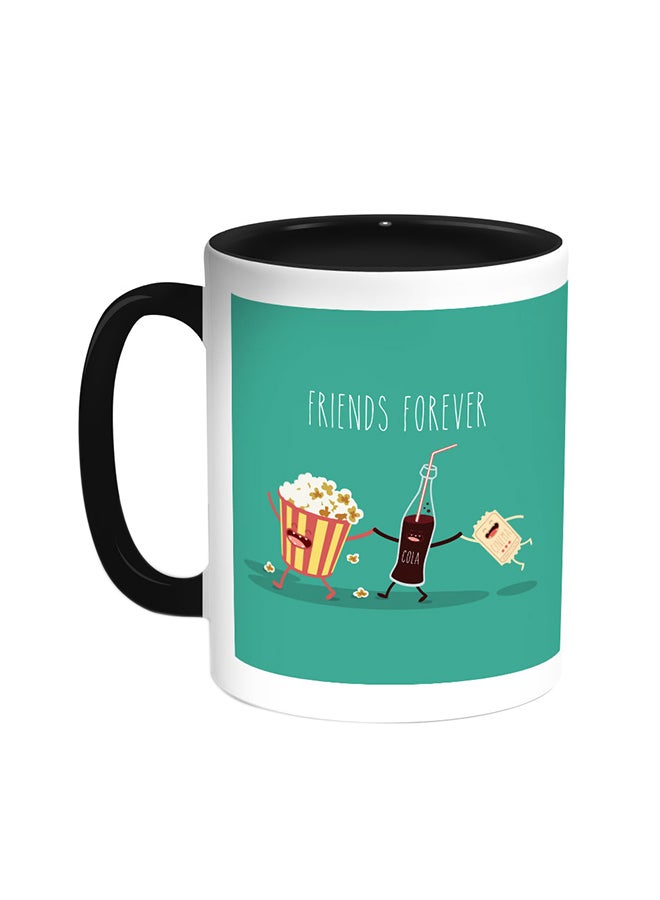 Decalac Friends Forever Printed Coffee Mug Black/White