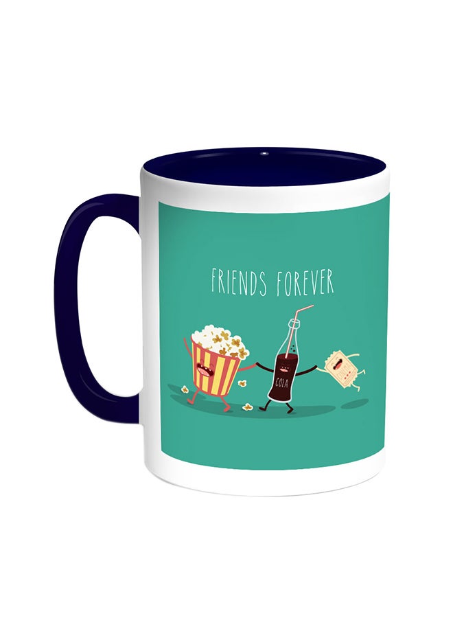 Decalac Friends Forever Printed Coffee Mug Blue/White