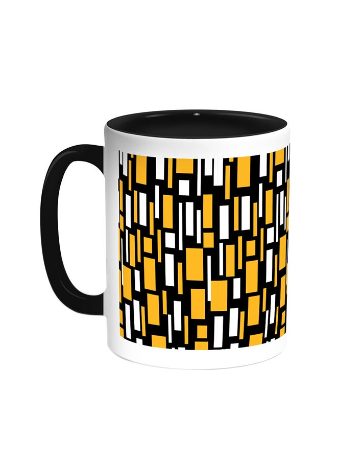 Decalac Geometric Printed Coffee Mug Black/White