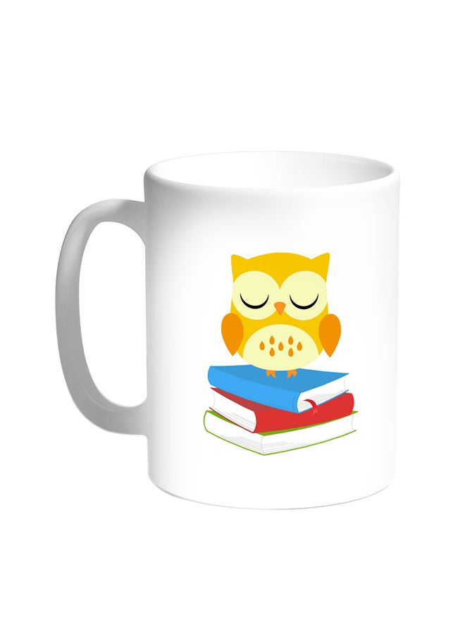 ديكالاك قدح قهوة - بومة ترتدي ملابس التخرج أبيض