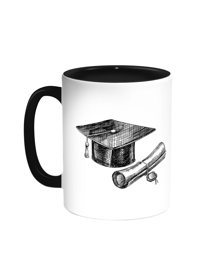 ديكالاك قدح قهوة - شعار يوم التخرج أسود/ أبيض