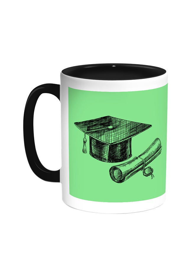 ديكالاك قدح قهوة - شعار يوم التخرج أسود/ أبيض