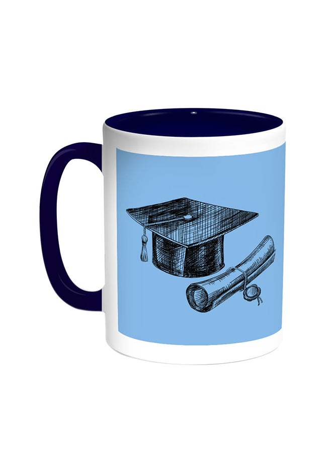 Decalac Graduation Day Logo Printed Coffee Mug Blue/White