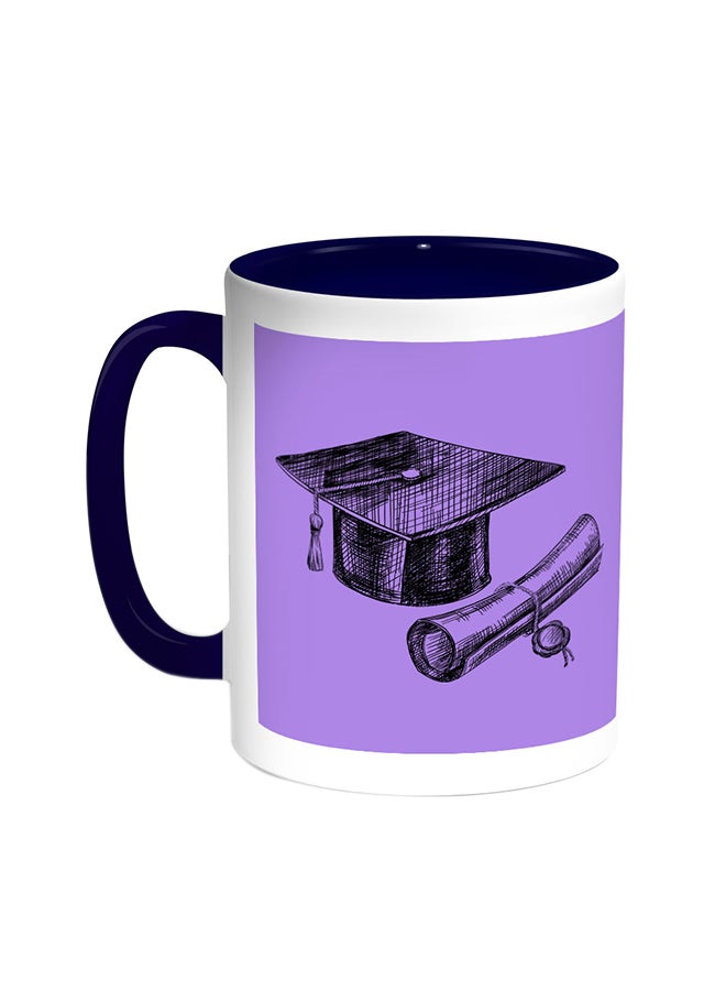 Decalac Graduation Day Logo Printed Coffee Mug Blue/White
