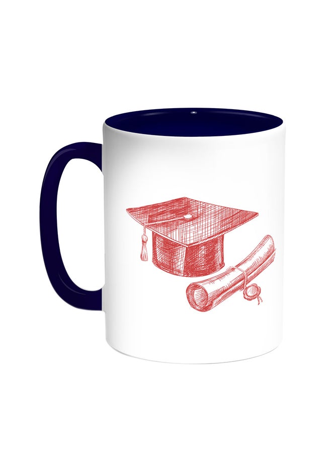 Decalac Graduation Day Logo Printed Coffee Mug Blue/White
