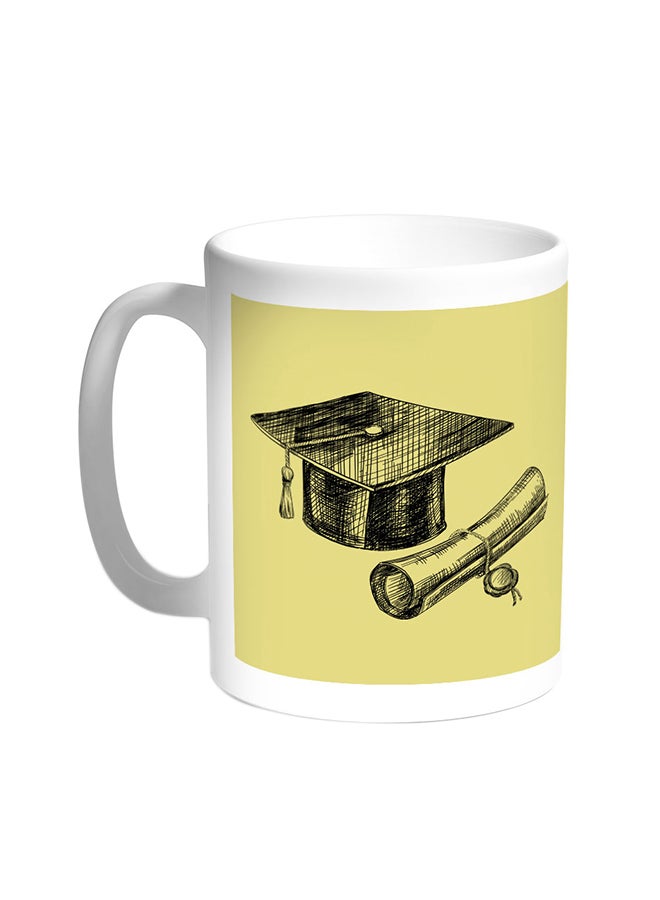 ديكالاك قدح قهوة - شعار يوم التخرج أبيض