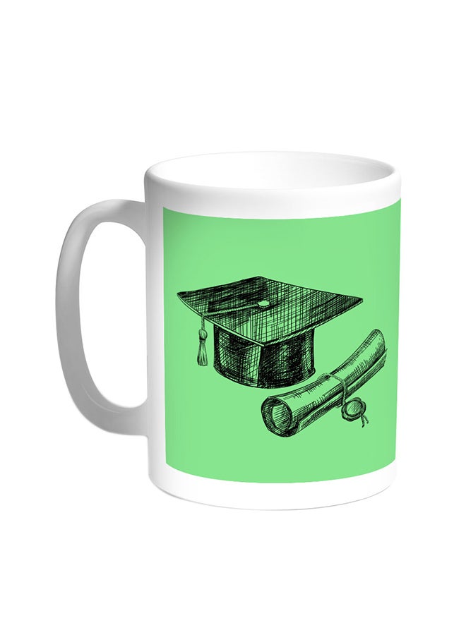 ديكالاك قدح قهوة - شعار يوم التخرج أبيض