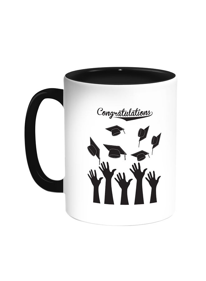 Decalac Graduation Party Printed Coffee Mug Black/White