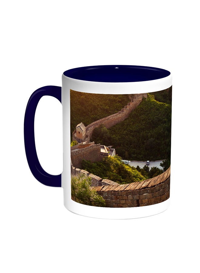 قدح قهوة - سور الصين العظيم أزرق/ أبيض