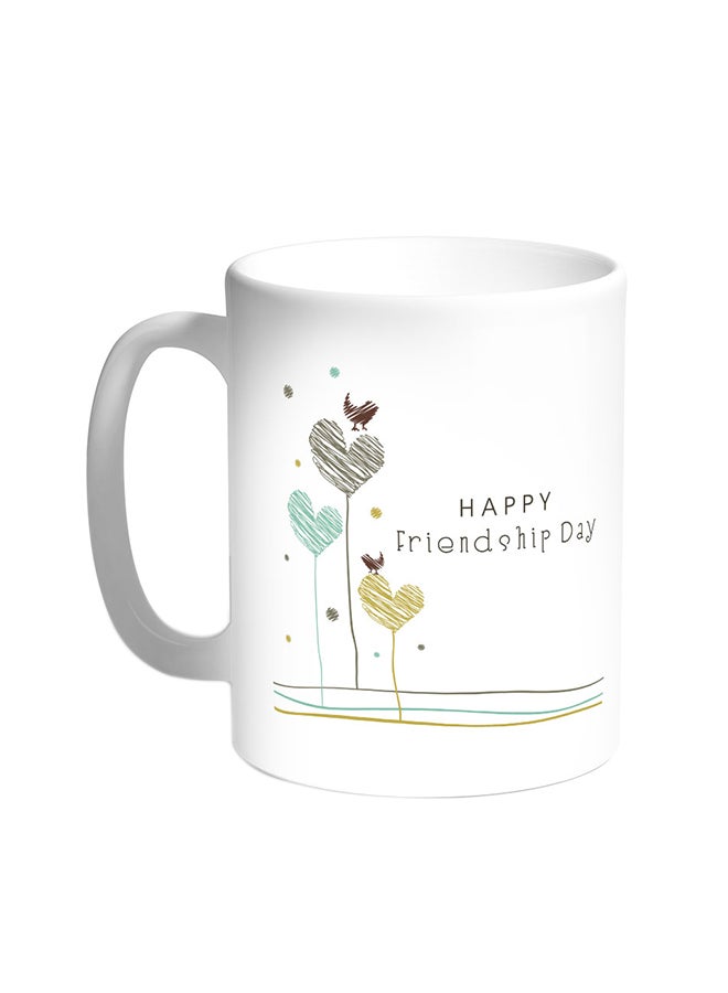 قدح قهوة - هابي فريندشيب داي أبيض