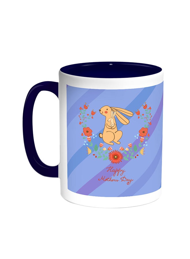 قدح قهوة - هابي ماذرز داي أزرق/ أبيض