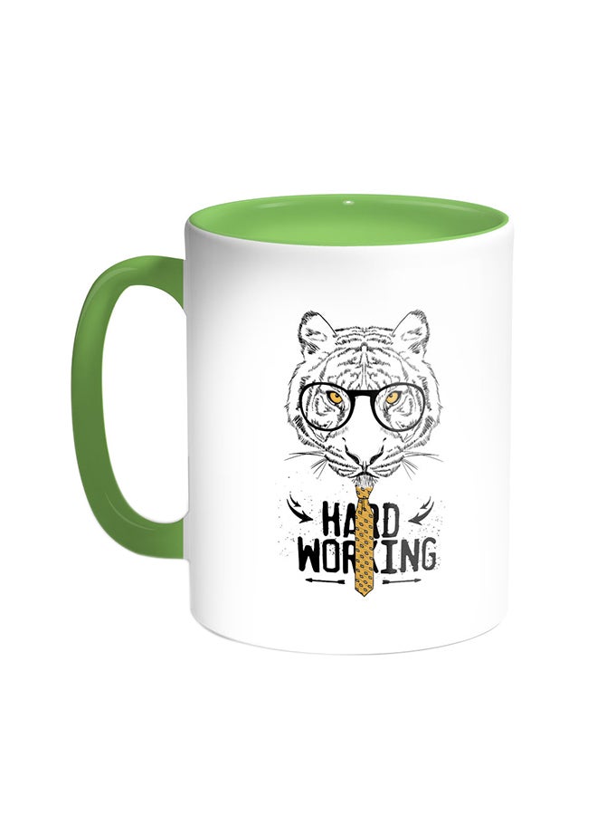 ديكالاك قدح قهوة - هارد وركينج أخضر/أبيض
