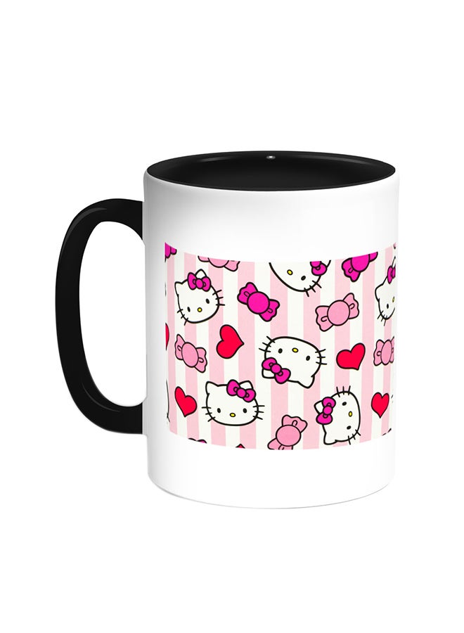 Decalac Hello Kitty Printed Coffee Mug Black/White
