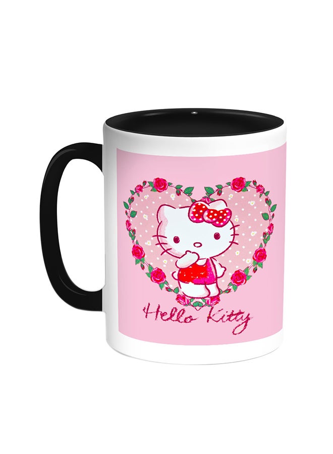 Decalac Hello Kitty Printed Coffee Mug Black/White