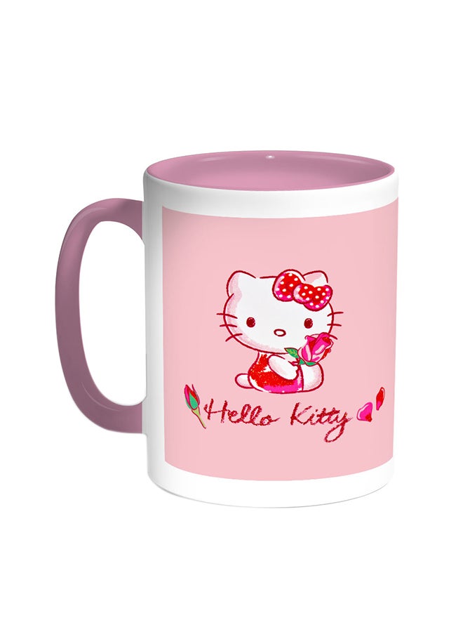 Decalac Hello Kitty Printed Coffee Mug Pink/White 
