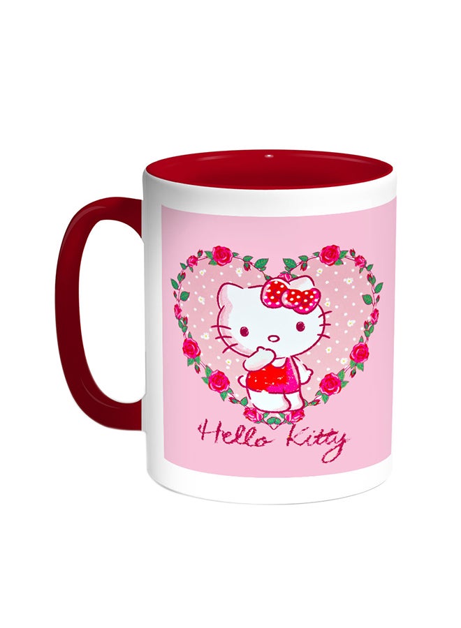 Decalac - Hello Kitty Printed Coffee Mug Red/White - Image 1