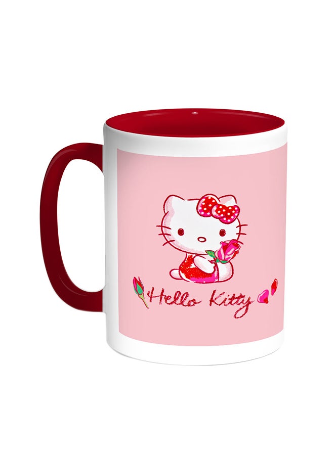 ديكالاك قدح قهوة - هالو كيتي أحمر/أبيض
