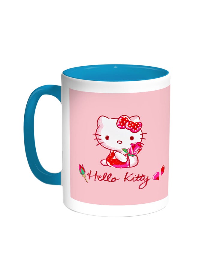 Decalac Hello Kitty Printed Coffee Mug Turquoise/White