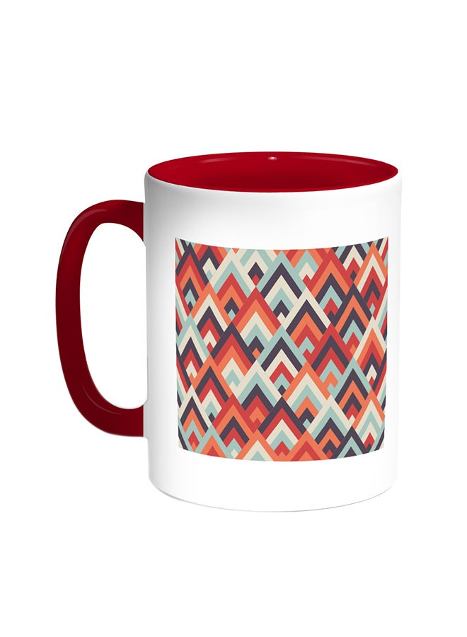 Decalac Heritage Drawing Printed Coffee Mug Red/White