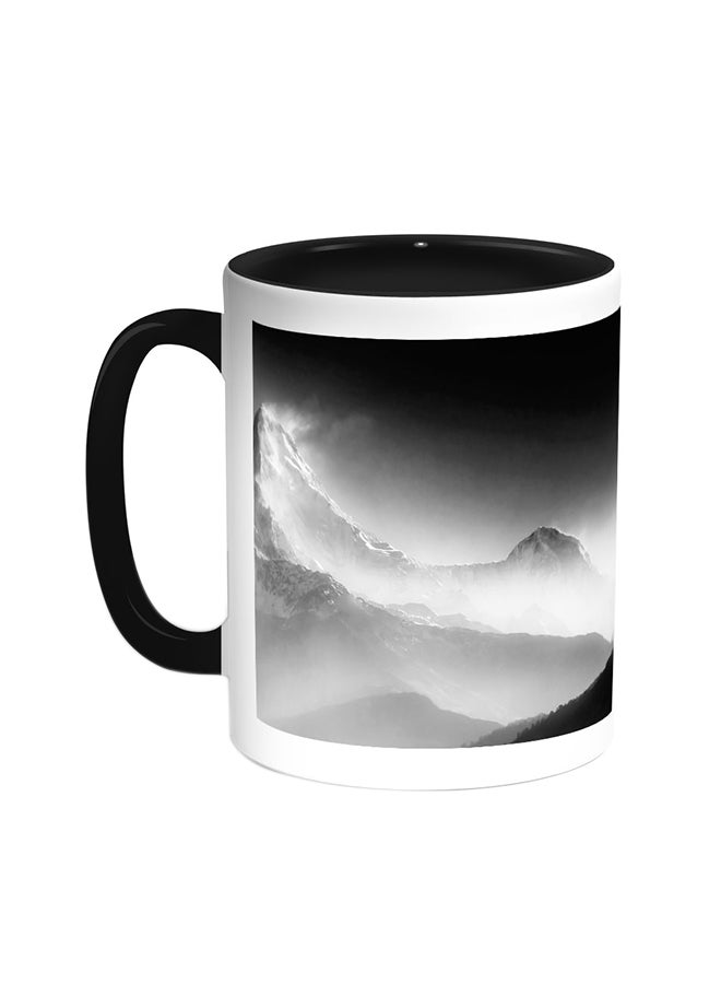 Decalac High Mountains Printed Coffee Mug Black/White
