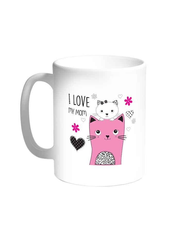 ديكالاك قدح قهوة - أي لوف يو مام أبيض