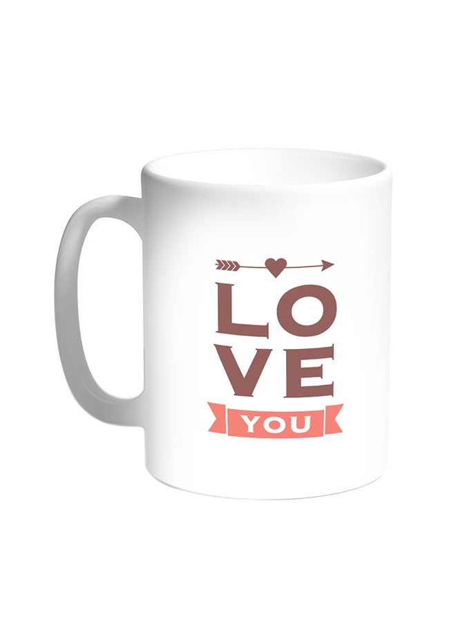 قدح قهوة - أي لوف يو أبيض