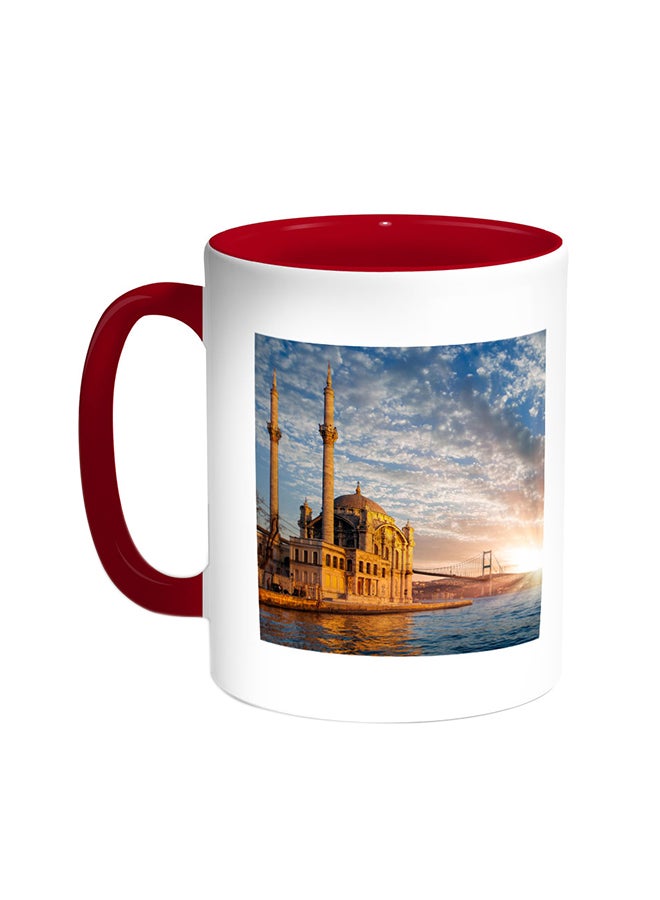Decalac Islamic - Mosque Printed Coffee Mug Red/White