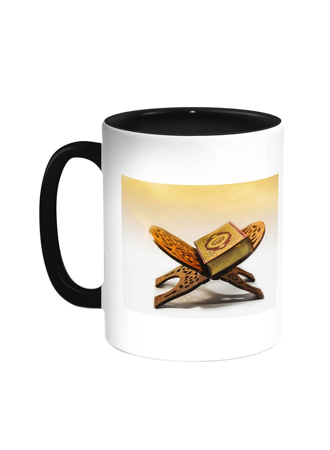 ديكالاك قدح قهوة بطباعة إسلامية- قرآن أسود/ أبيض