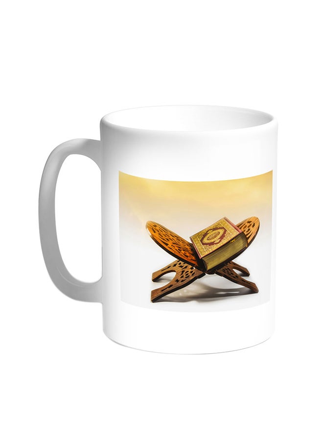 ديكالاك قدح قهوة بطباعة إسلامية- قرآن أبيض