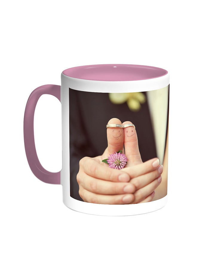 ديكالاك قدح قهوة - جوي أوف برايد وردي/أبيض