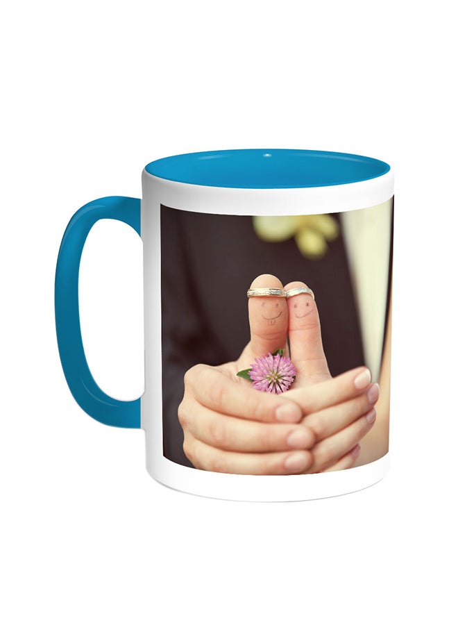 ديكالاك قدح قهوة - جوي أوف برايد تركواز/أبيض