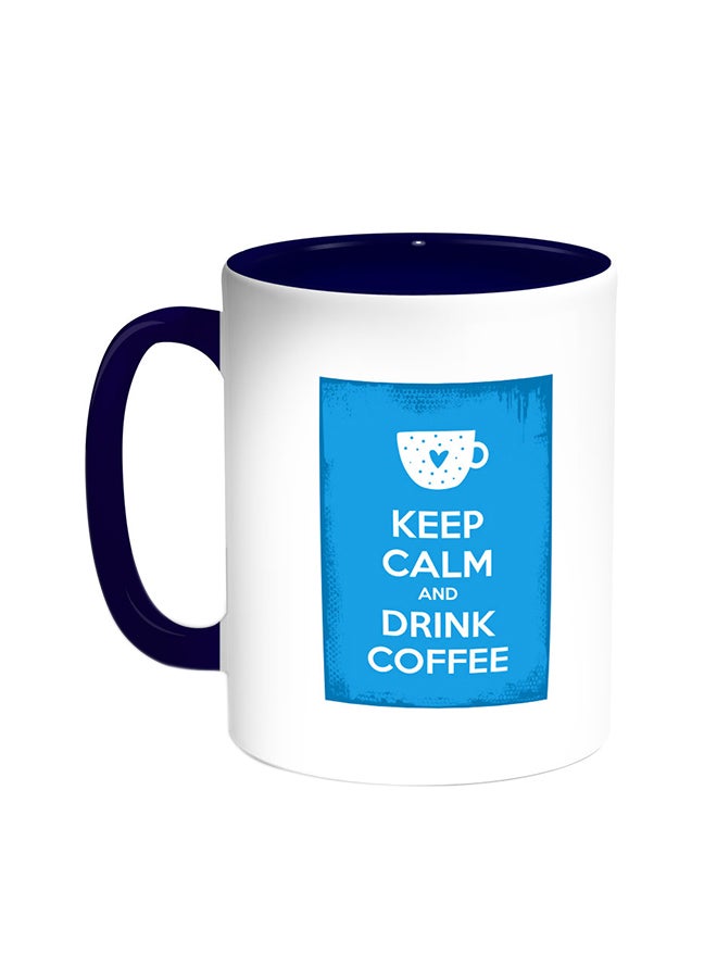 ديكالاك قدح قهوة بطباعة كيب كالم آند درينك كوفي أزرق/ أبيض