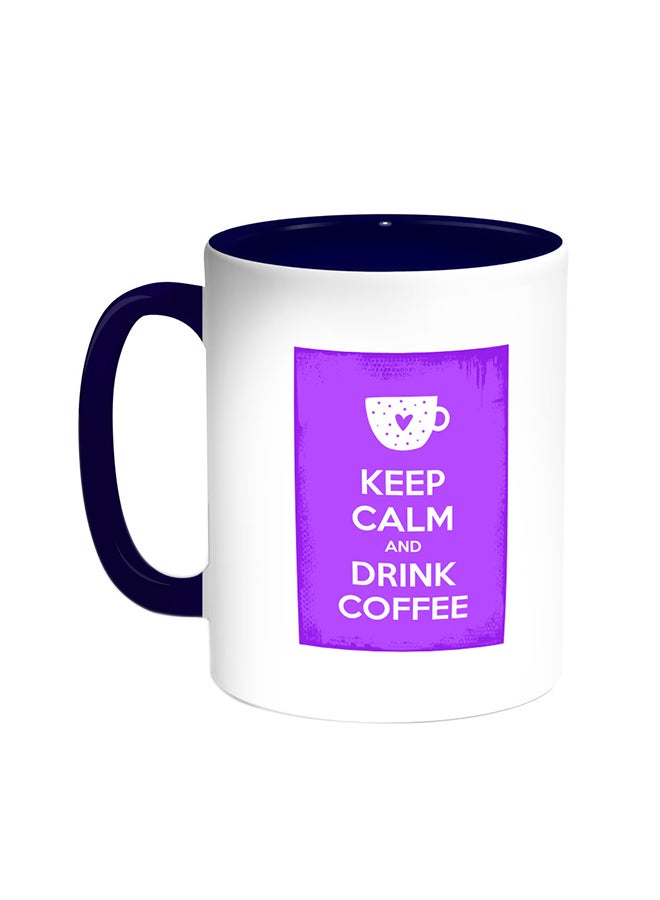 ديكالاك قدح قهوة بطباعة كيب كالم آند درينك كوفي أزرق/ أبيض