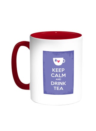 Keep Calm And Drink Tea Printed Coffee Mug Red/White - v1528111195/N15110416A_1