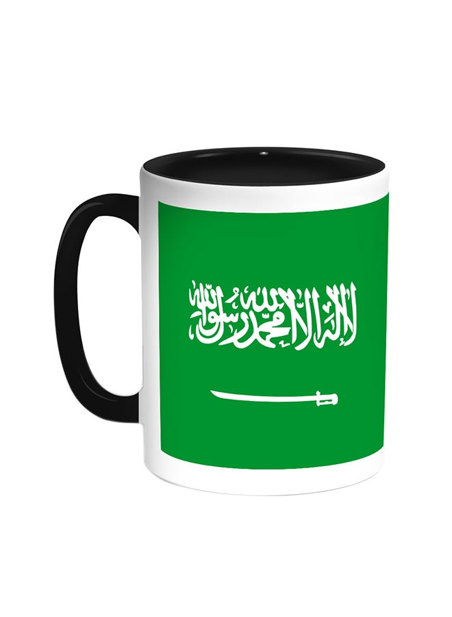 Decalac - Kingdom Of Saudi Arabia Printed Coffee Mug Black/White - Image 1