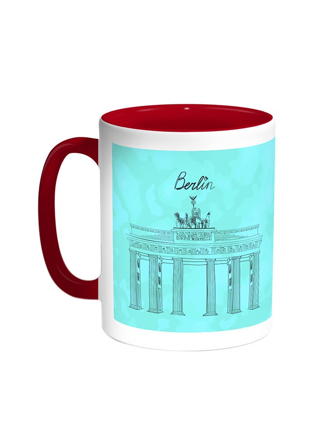 Decalac Landmarks - Berlin Museum Printed Coffee Mug Red/White