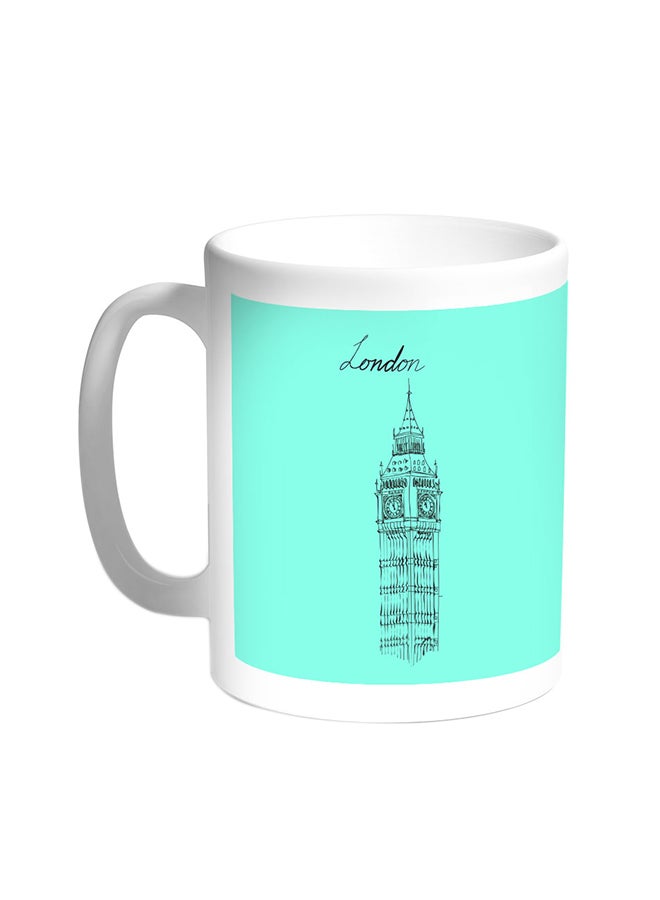 Decalac Landmarks - Big Ben Clock Printed Coffee Mug White