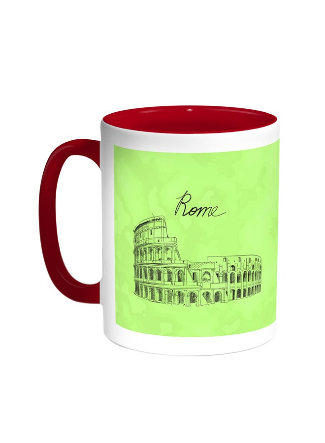 Landmarks - Colosseum Printed Coffee Mug Red/White