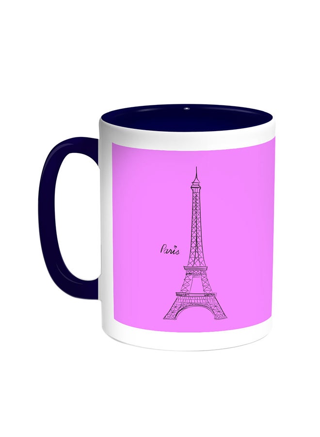 قدح قهوة بصور المعالم - برج إيفل أزرق/ أبيض