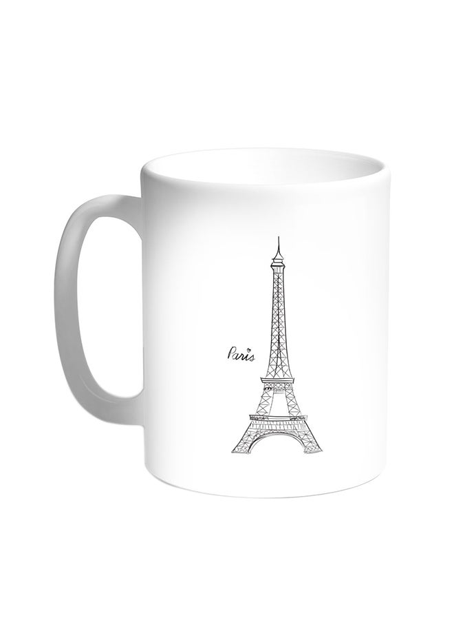 ديكالاك قدح قهوة بصور المعالم - برج إيفل أبيض