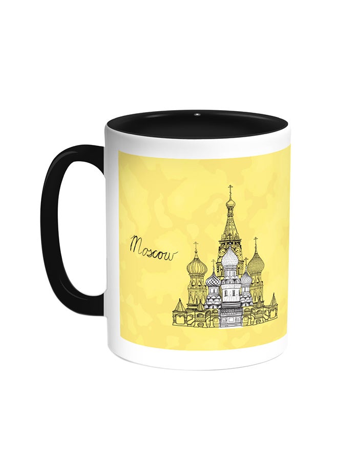 ديكالاك قدح قهوة بصور المعالم- موسكو أسود/ أبيض