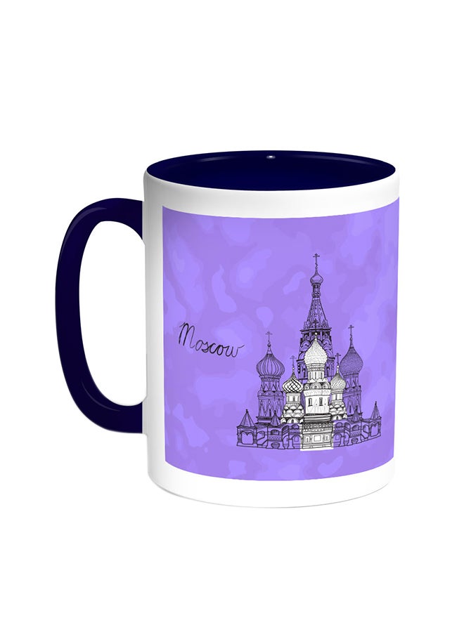 Landmarks - Moscow Printed Coffee Mug Blue/White