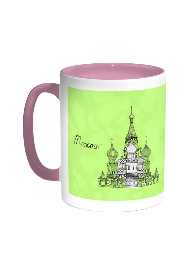 Decalac Landmarks - Moscow Printed Coffee Mug Pink/White