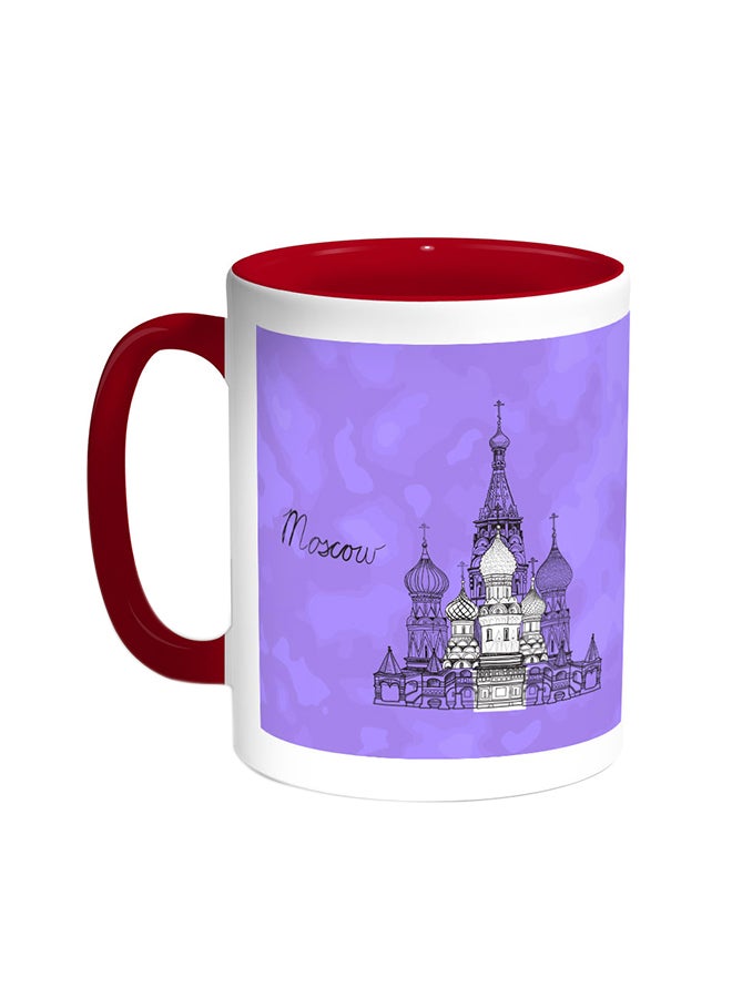Landmarks - Moscow Printed Coffee Mug Red/White