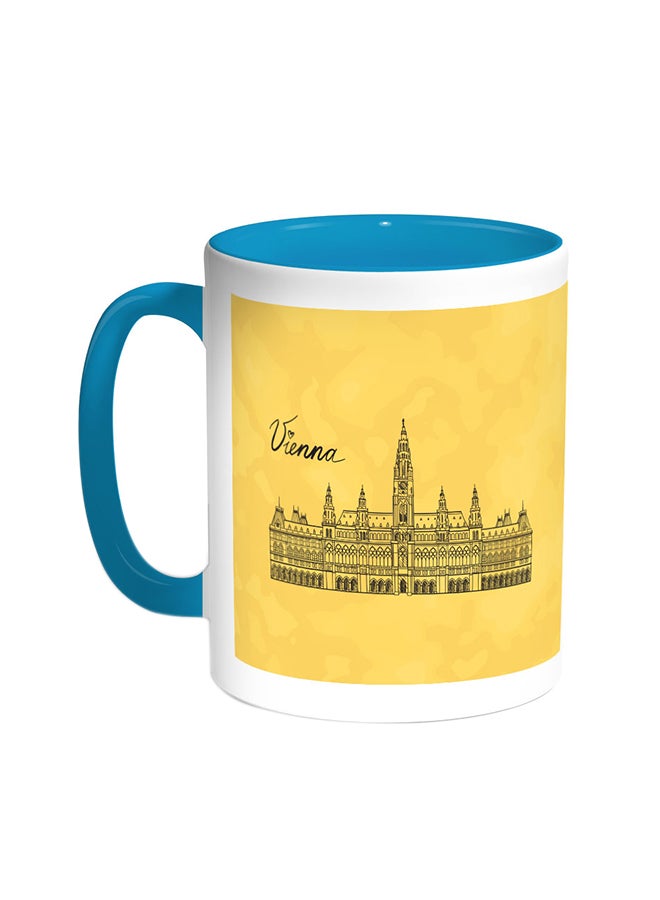 ديكالاك قدح قهوة بصور المعالم- فيينا تركواز/أبيض