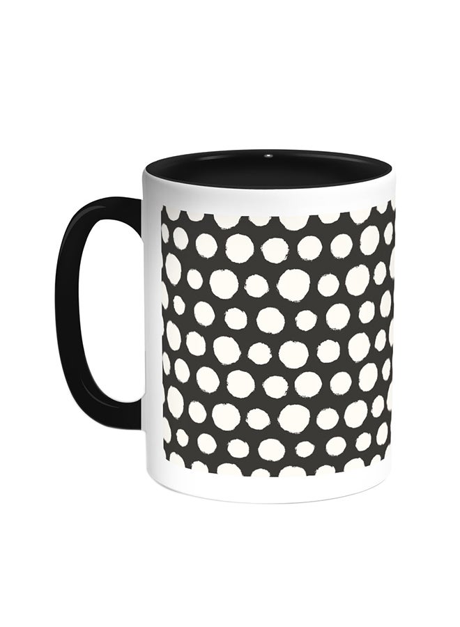 Decalac Large And Small Circles Printed Coffee Mug Black/White
